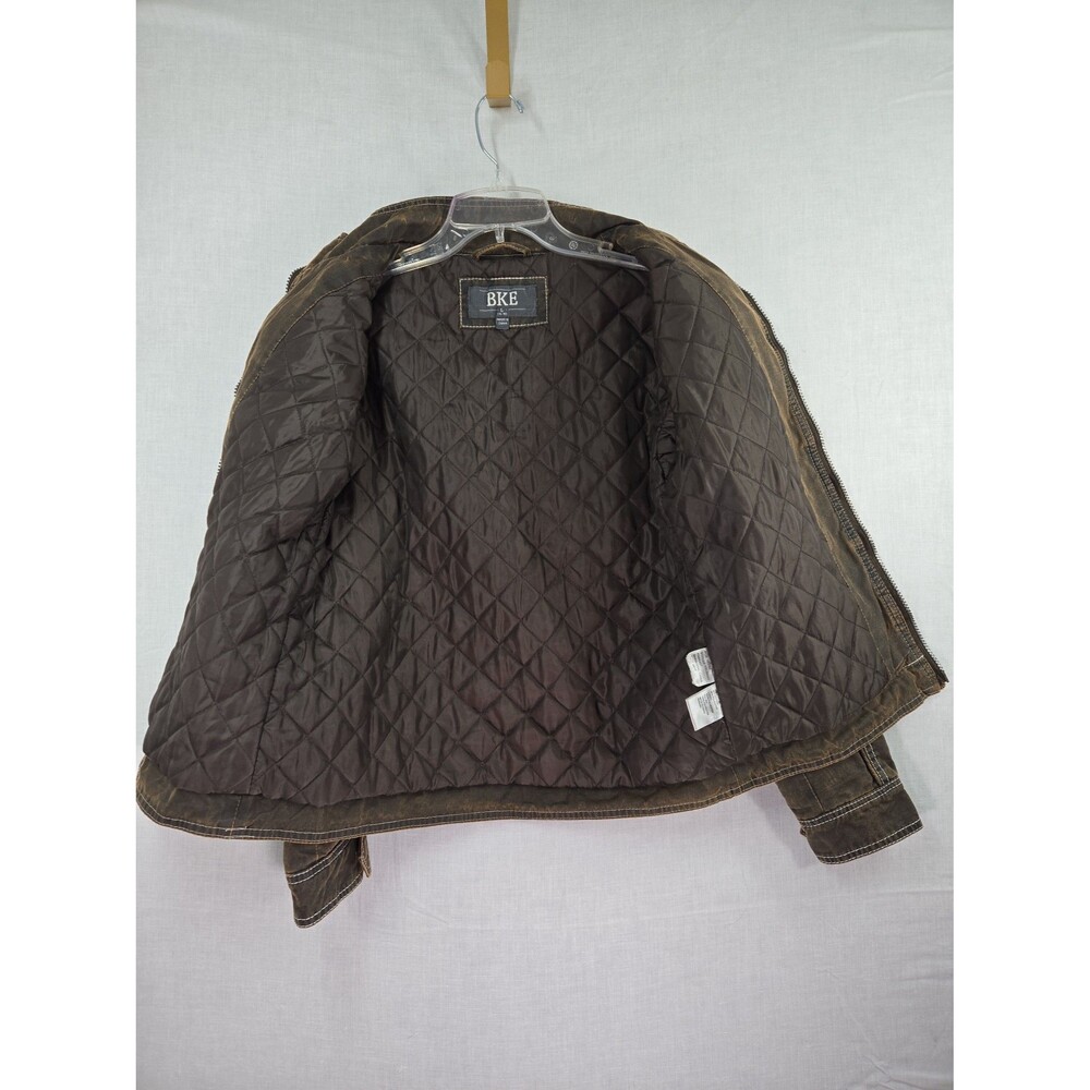 BKE Antiqued Brown Jacket From Buckle Boys Large Leather Look Full Zip***READ*** - Picture 5 of 10